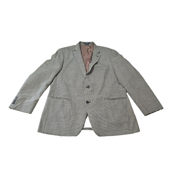 American Living Gray Sport Coat Silk Wool 2 button Plaid Men's Blazer Size 46R - Picture 1 of 11